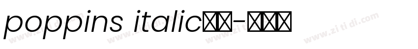 poppins italic字体字体转换